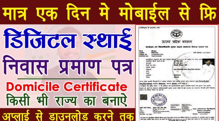 Domicile Certificate Online